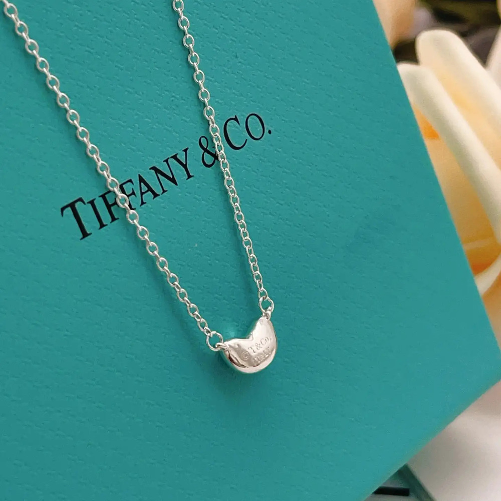 Tiffany & Co. Silver Bean Necklace